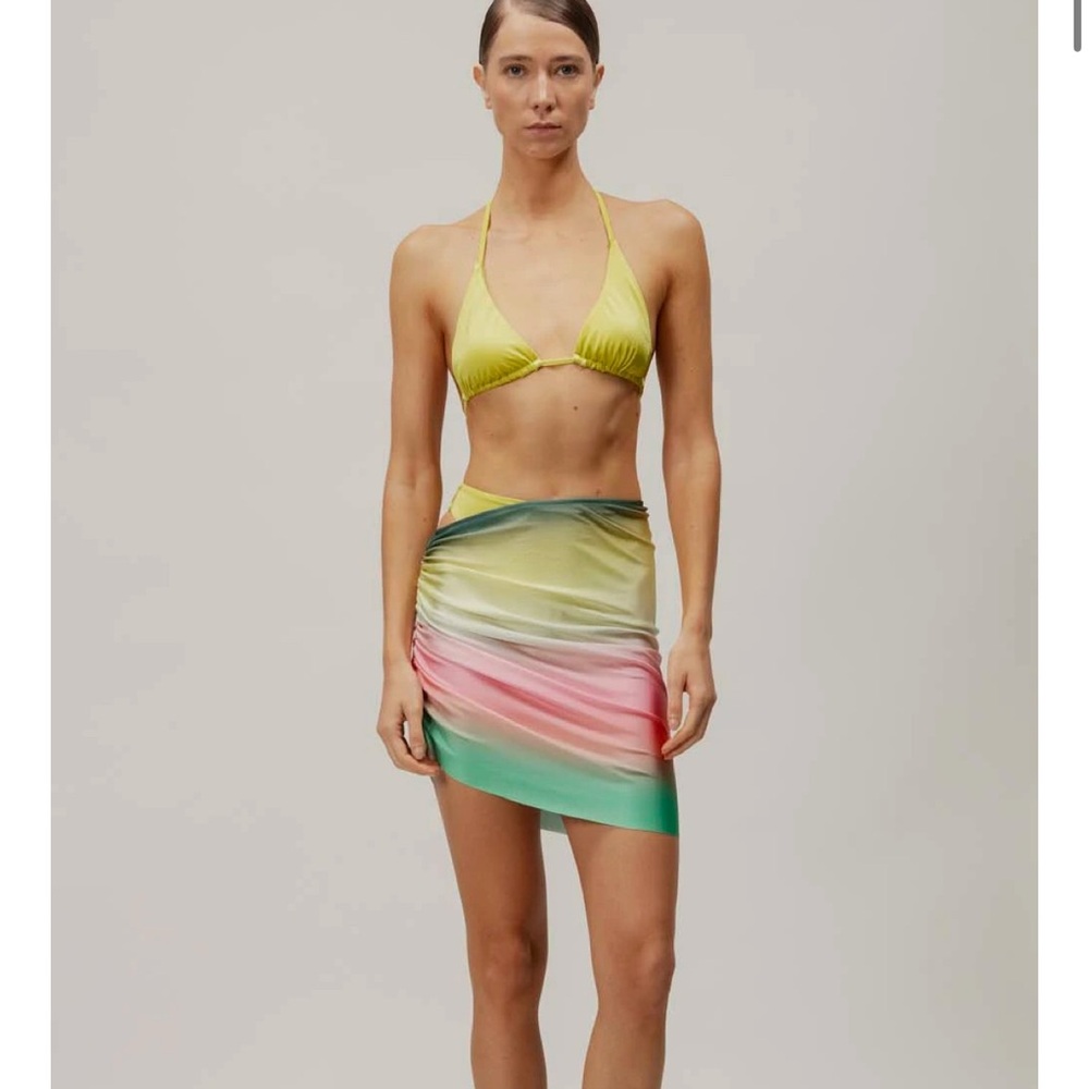 Baobab Collection Gradient Sarong in Yellow, Pink, and Green